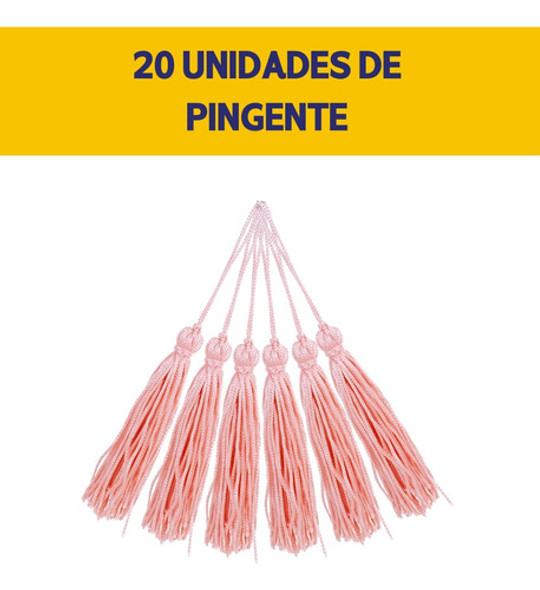Pingente De Seda Tassel - Franja - Salmão - C/20 - Nybc 1