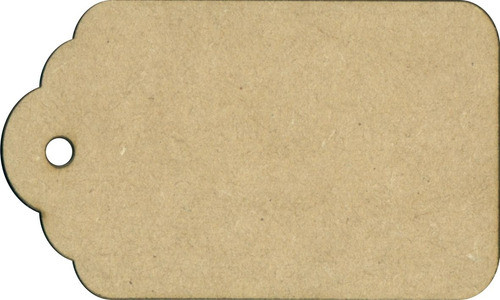 Figura Tag Etiqueta Fibrofacil Mdf 6 X 10 Cm - 3 Mm - 100 Un 0