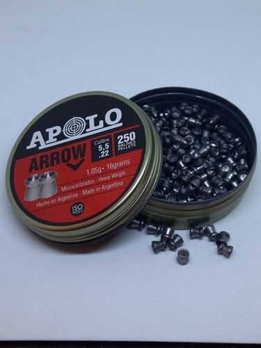 Balines Apolo Arrow Copper 5,5 Plomo 16gr X250. 1