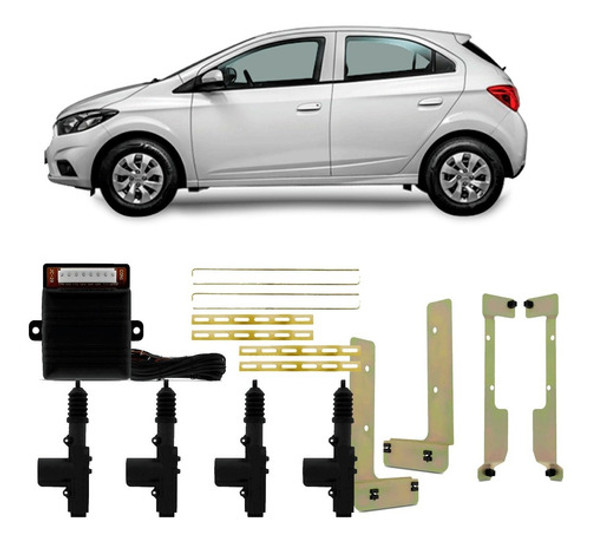 Kit Trava Elétrica 4 Portas + Suporte Gm Onix/prisma 1