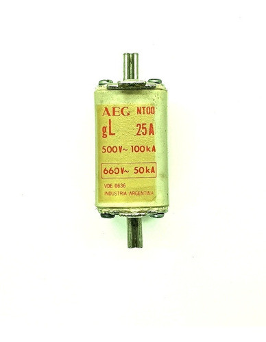 Cartucho Fusible Aeg Nh Nt00 25a 0