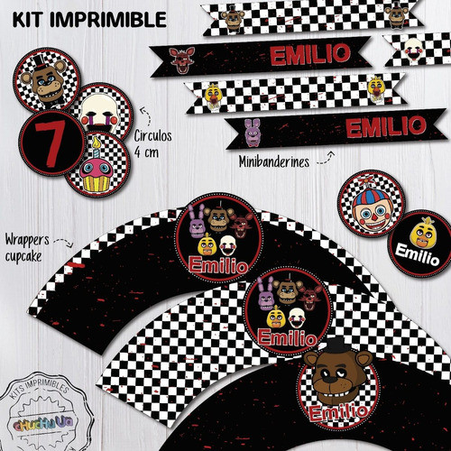 Kit Imprimible Five Nights At Freddy's 1