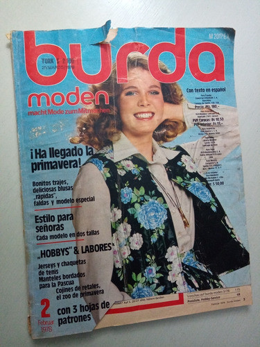 Burda Moden En Alemán Con Moldes Febrero ' 78 0