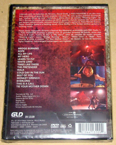 Foo Fighters Live At Big Weekend 2011 Dvd Sellado / Kktus 1