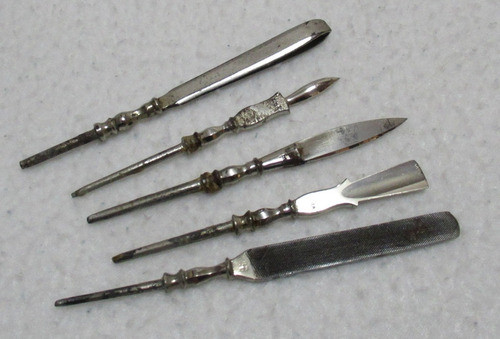Antig Lote 5 /limas Pinza Francesas Acero H B Acier Manicura 1