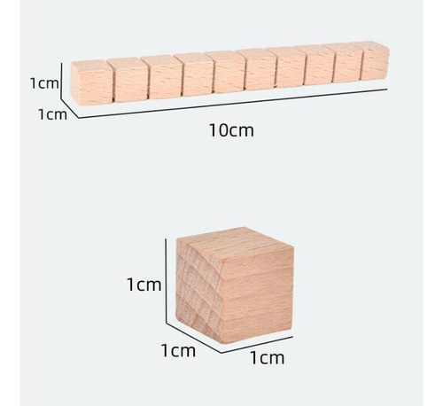 Montessori Wooden Base Ten Blocks Classroom Home Pacote A 1