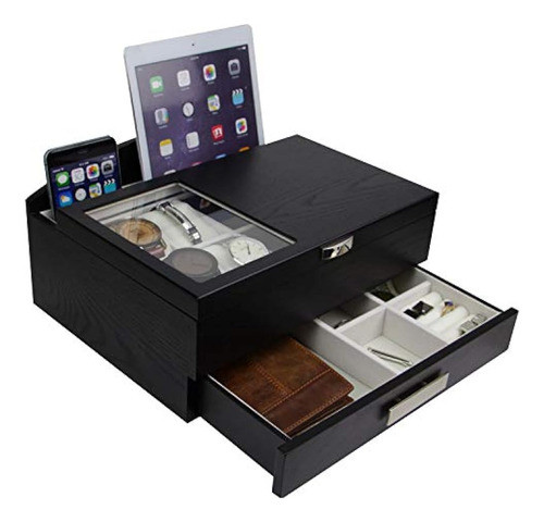Organizador De Caja De Almacenamiento De Valet De Madera Dec 1