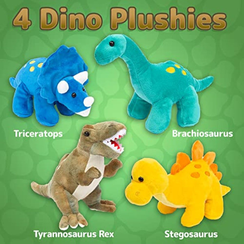 Prextex Dinosaurios De Peluche De Gran Calidad, 4 1