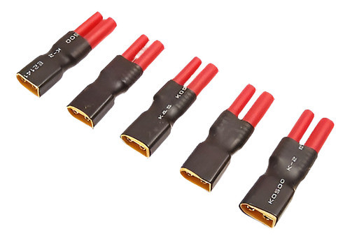 Pack(5) Acumular Xt60 Macho A 4mm Bala Adaptador P Rc Turnig 0