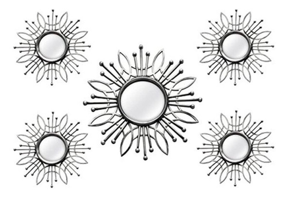 Stratton Home Decor Shd0257 Espejo De Pared Con 5 Piezas, Pl 0