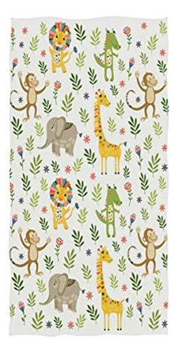 Naanle Cute Jungle Animal Lion Giraffe Monkey And Crocodile 0