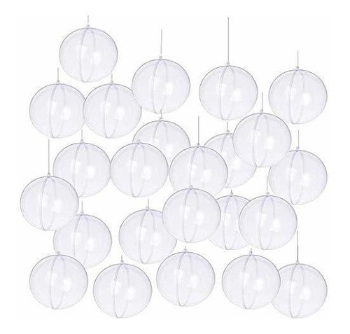 Bolas De Navidad  Transparentes  Rellenables X 24u. De 7cm 0