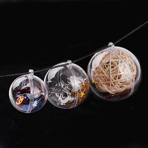 Bolas De Navidad  Transparentes  Rellenables X 24u. De 7cm 1