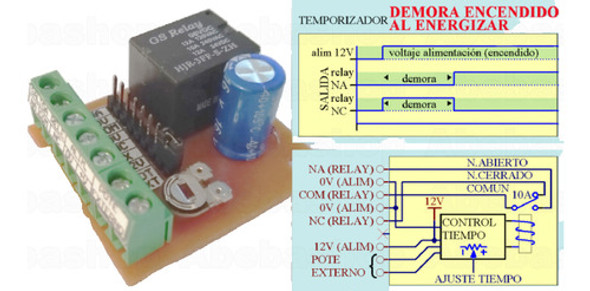 Pack 4x Turn On Delay 12v Version Con Bornes Bornera 0