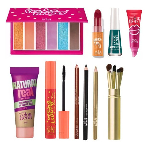Set De Maquillaje Profesional 10 Productos Combo Avon Color 0