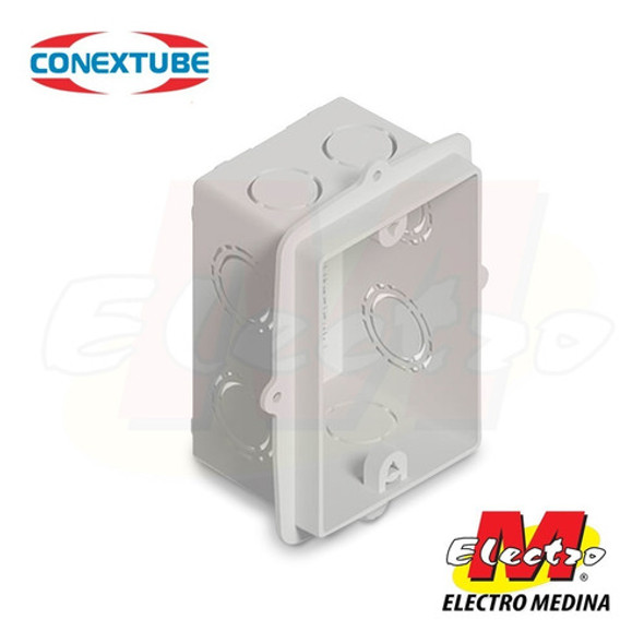 Caja De Luz Rectangular Embutir Pvc Conextube Electro Medina 1