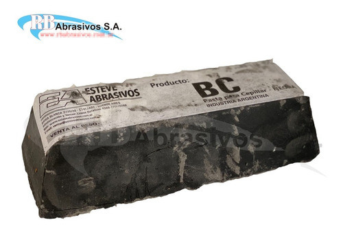 Pasta De Pulir Bc Negra Gruesa Cepillado De Acero Inox 1,3kg 1