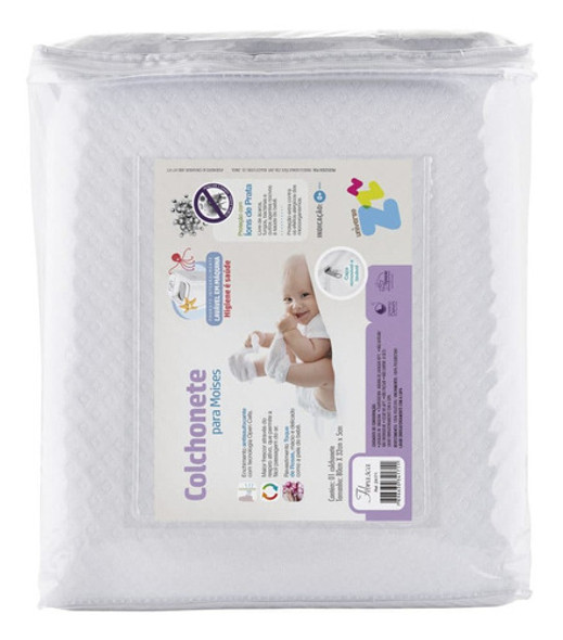 Colchonete Para Moisés Baby 80x32x05cm - Fibrasca 0
