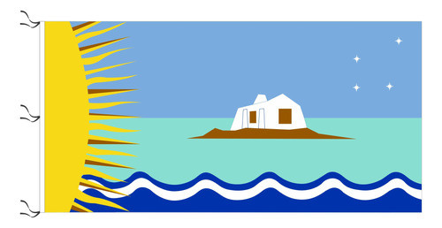 Bandera De Luis Piedra Buena Estampada De Flameo 150x90cm 0