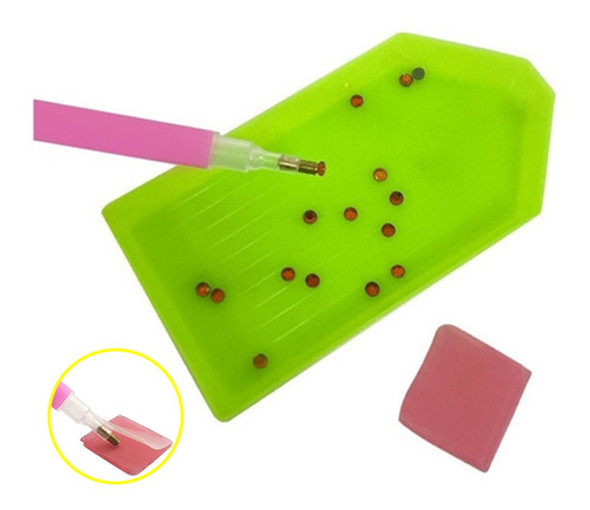Caneta Pega Strass Cristais Pedrinha Hotfix + Mini Bandeja 0