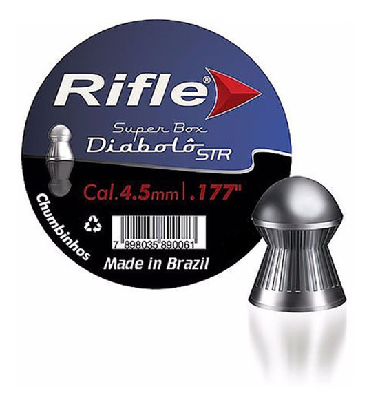 Chumbinho P/ Carabina 4.5mm .177 Rifle Diabolô Str C/ 250 Un 0