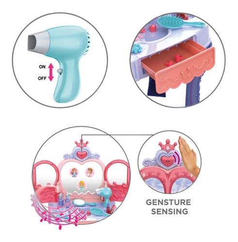 Tocador  De Juguete Con Luz Y Sonido Para Niñas - Bohui 1