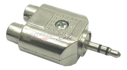 Adaptador 3,5 Stereo A 2 Hembra Rca Metálico Altovolumen 1