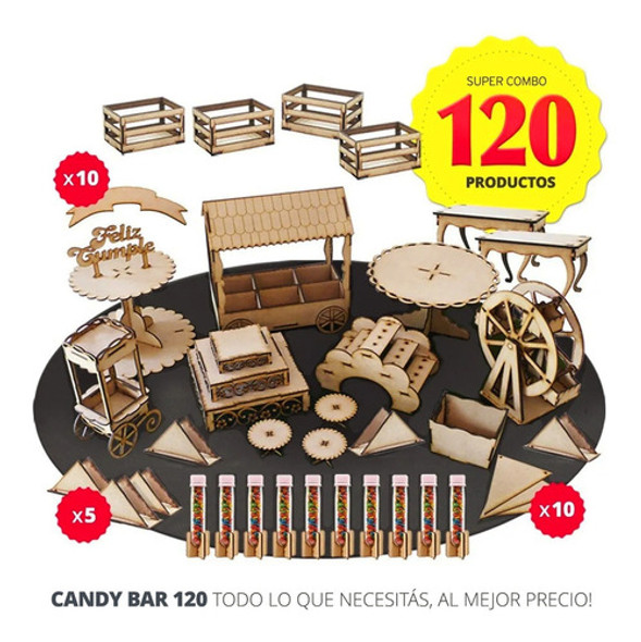 Candy Bar Fibrofacil 120 Productos Mdf Candybar 0