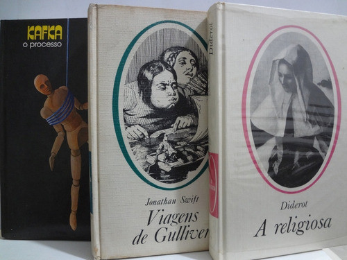 3 Livros O Processo Kafka + A Religiosa Diderot + Gulliver 0