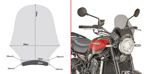 Kit Parabrisas Givi Para A200 A210 Kawasaki Z900 A4124a Bamp 0