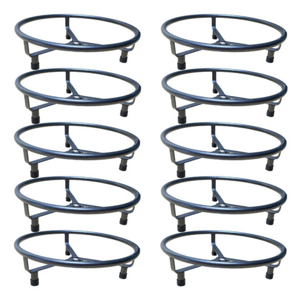 10 Base Suporte De Bujao Gás Reforçado Ferro Rasteiro 30kgs 1