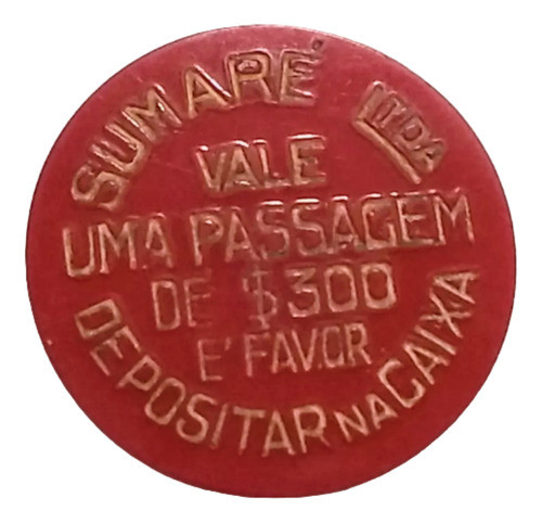 Ficha De Onibus Antiga Viação Sumaré Coleção Fretegratis 0