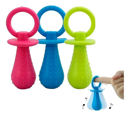 Juguete Mordillo Mascota Chupete Sonoro Cascabel Silicona 0