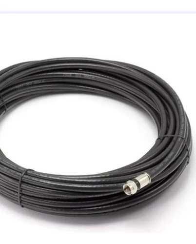 100 Metros De  Cable Coaxil Con Tensor Rg-6 Con Conectores 0