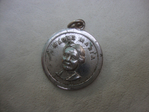 Antigua Medalla Hermana Irma - Madre Maria En Metal 2,6 Diam 1
