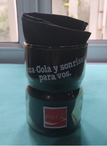 Antiguo Vaso Coca Cola  Y Sonrisas Para Vos. 1
