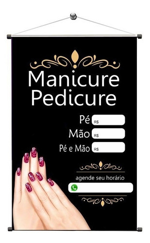 Banner Manicure Pedicure 70cmx50cm Mod3 0