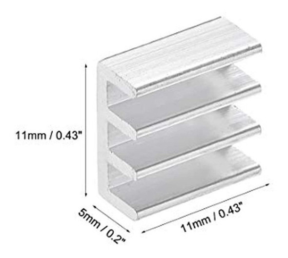 Uxcell 5x11x11mm Enfriador De Almohadilla Autoadhesiva De Al 1 Uxcell 5x11x11mm Enfriador De Almohadilla Autoadhesiva De Al 1