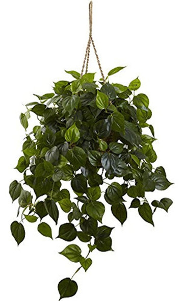 Colgante De Filodendro Casi Natural Planta De Seda 0