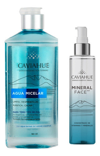 Combo Caviahue Agua Micelar + Serum Mineral Face Ah 0