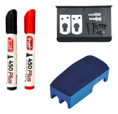 Pizarra Blanca 120x240 Bordemetálico + 2marcadores +borrador 1