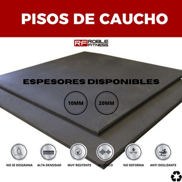 Piso De Caucho Gimnasio Plaza Interior Exterior Alto Transit 1