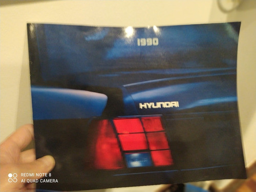 Folleto Catálogo Hyundai Línea 1990 En Inglés 12 Pàginas 0