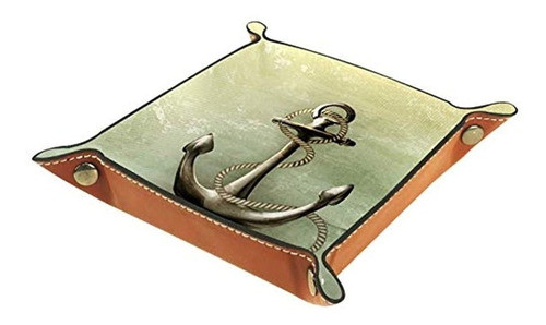 Bandeja De Valet De Aisso Ancla De Barco Antiguo Impresión 0