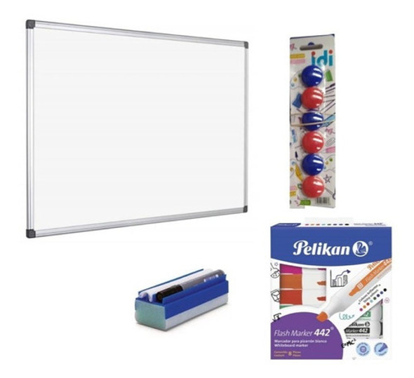 Pizarra Blanca Magnet. 60x45 +8 Marcadores+borrador+imanes 0