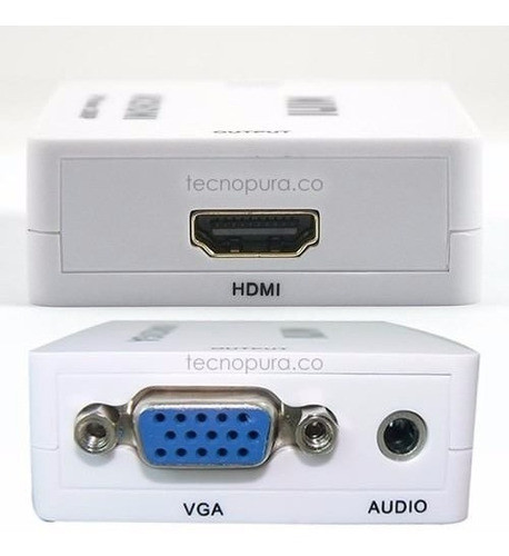 Adaptador Conversor Convertidor De Señal Vga A Hdmi C/ Audio 1