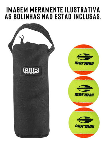 Porta Bolinha De Beach Tennis Preto Ar15 Sport 1