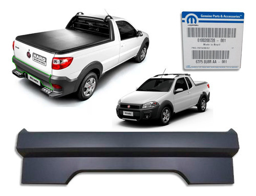 Moldura Tampa Traseira Strada Working 2019 2020 Original 1