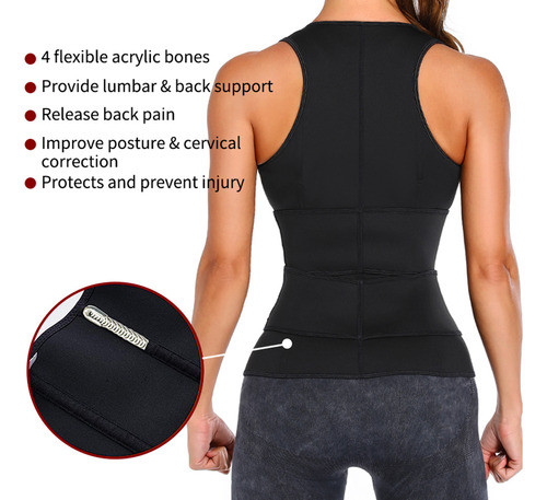 Colete Feminino, Espartilho, Zíper, Neoprene Ajustável 1