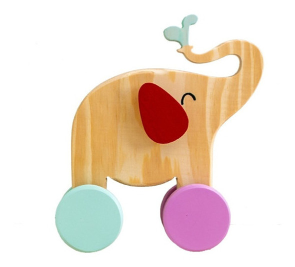 Elefante Juan  Arrastre Madera  Bebes  + 6 Meses 0 Elefante Juan  Arrastre Madera  Bebes  + 6 Meses 0